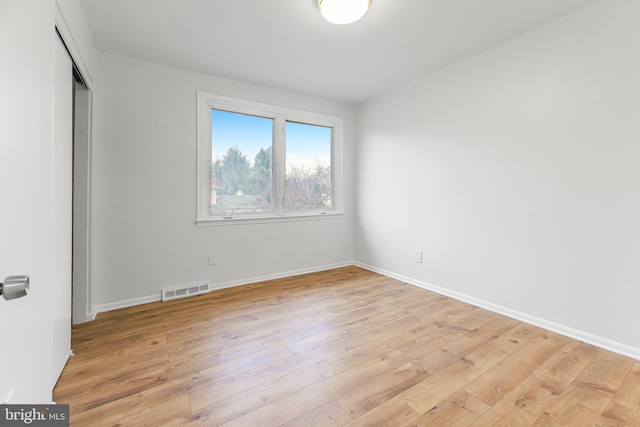 unfurnished bedroom featuring light hardwood / wood-style flooring