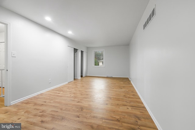 empty room featuring light hardwood / wood-style flooring