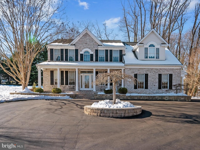 view of front of home featuring covered porch