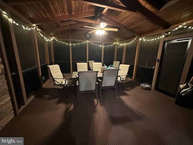 view of patio with a gazebo and ceiling fan