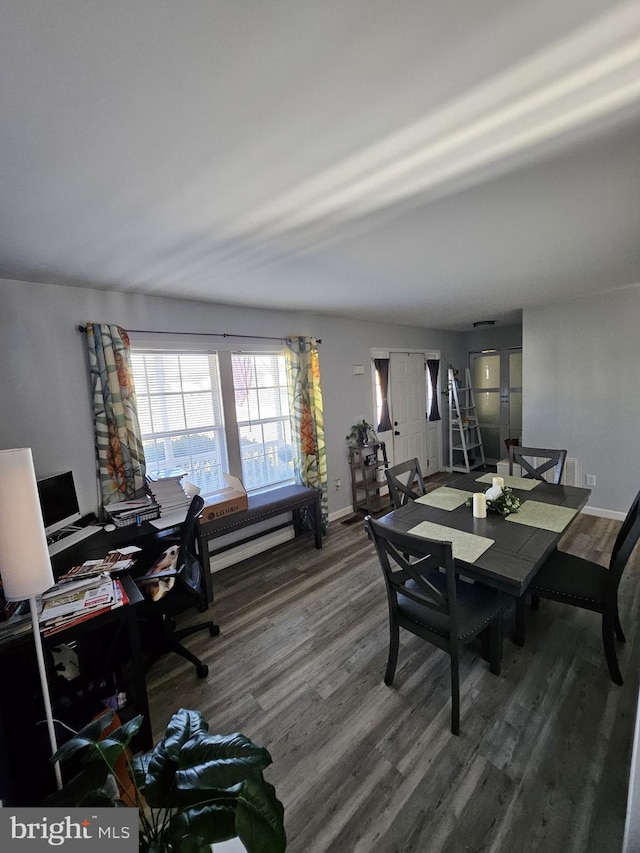 dining room featuring wood-type flooring