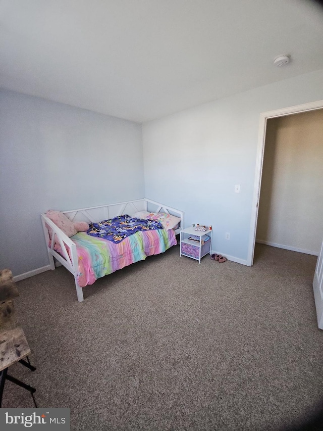 bedroom with carpet flooring