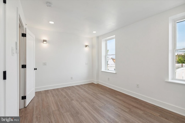 empty room featuring light hardwood / wood-style flooring