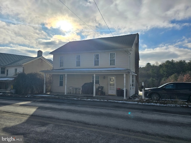 view of front of home with a porch