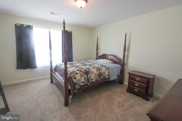 bedroom featuring carpet