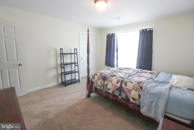 view of carpeted bedroom