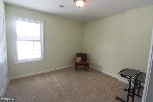 unfurnished room with carpet floors