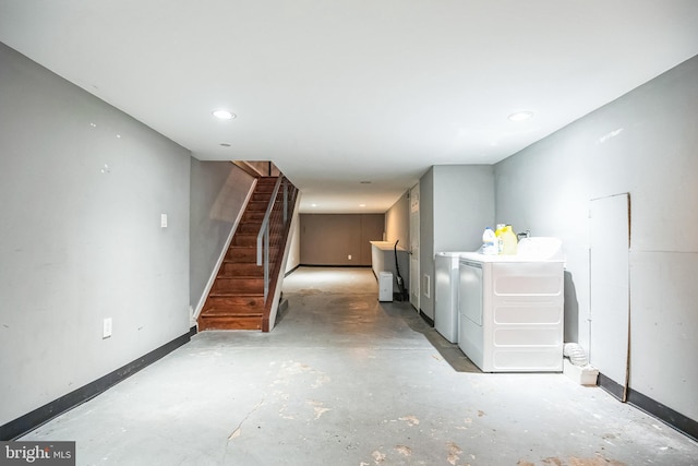 laundry room featuring washer and dryer