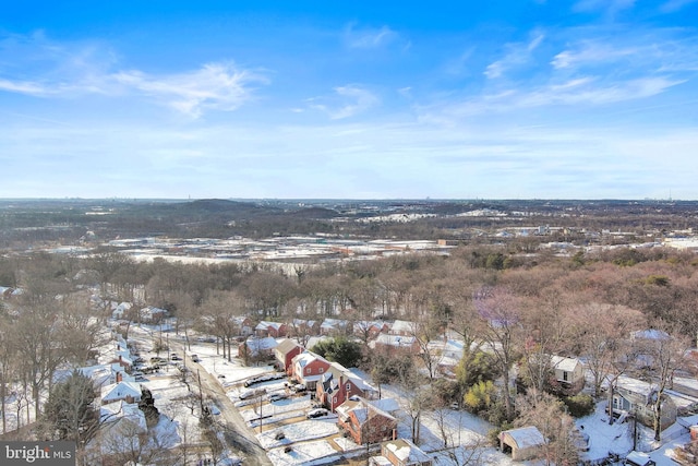 view of snowy aerial view