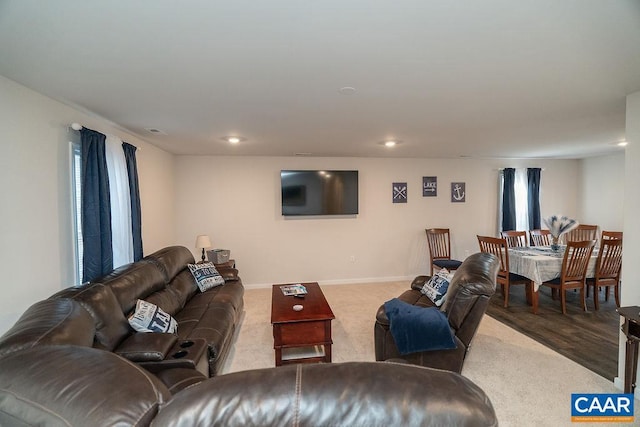 view of carpeted living room