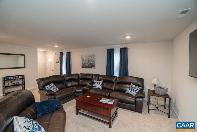 view of carpeted living room