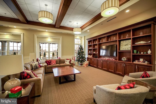 view of carpeted living room