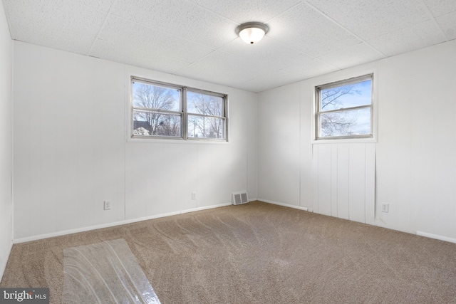 carpeted empty room with a healthy amount of sunlight