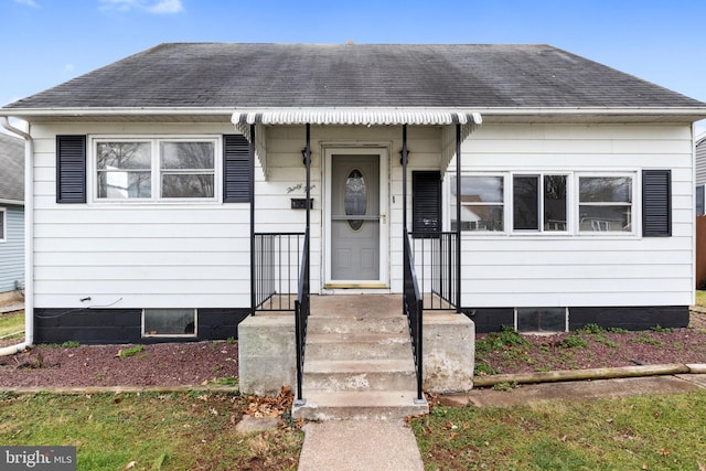 view of bungalow-style home