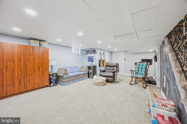 playroom with carpet flooring