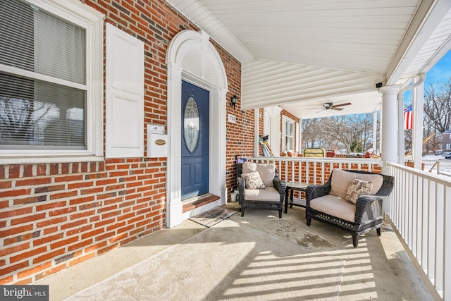 doorway to property with a porch