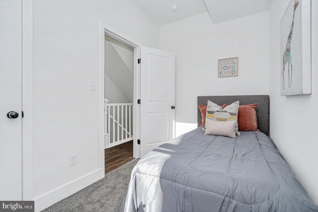 bedroom with carpet floors