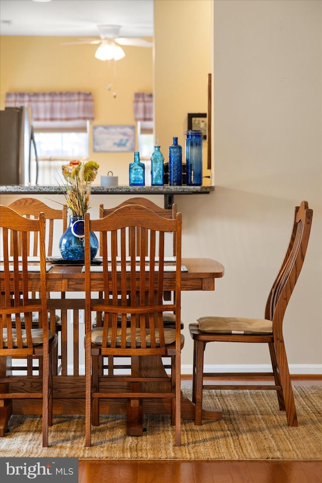 view of dining room