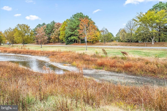 view of yard featuring a water view