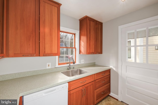 kitchen with sink and dishwasher