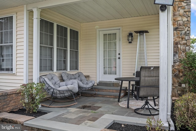 view of patio / terrace featuring covered porch