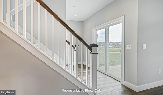 foyer featuring hardwood / wood-style flooring
