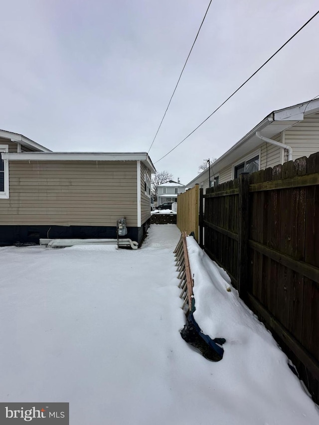 view of snowy yard