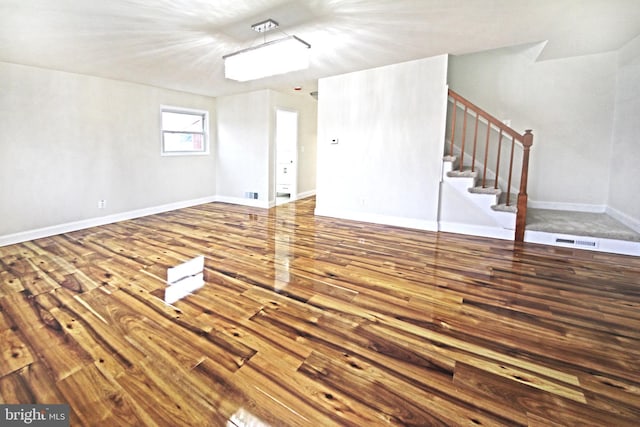 interior space featuring wood-type flooring