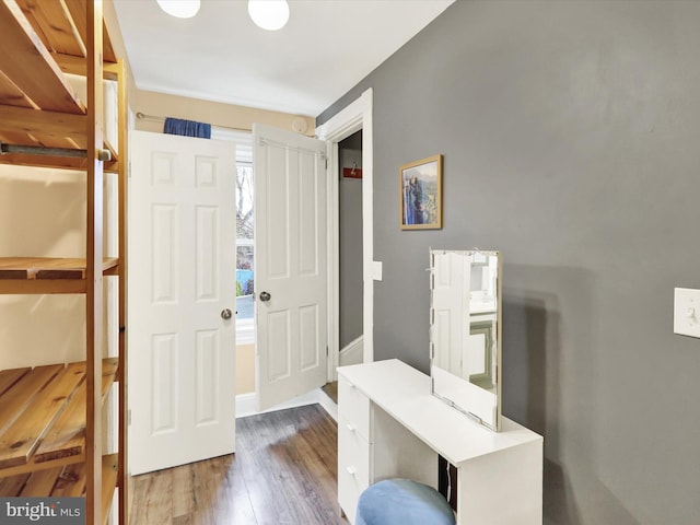 entryway with dark wood-type flooring