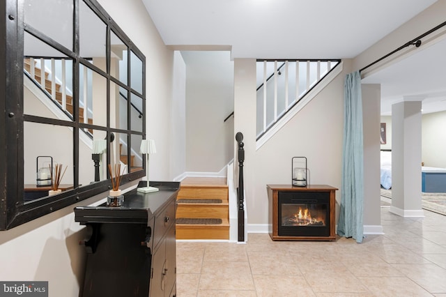 view of tiled foyer entrance