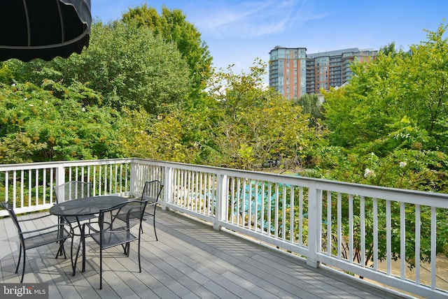 view of wooden terrace