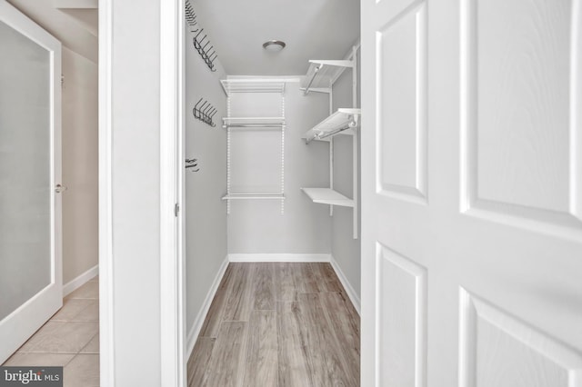 view of walk in closet