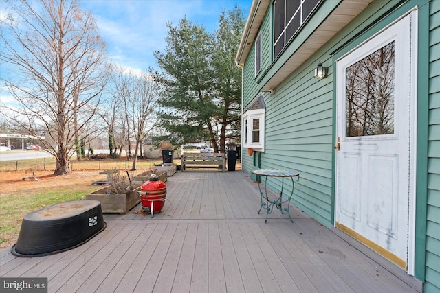 view of wooden deck