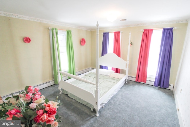 bedroom featuring carpet flooring and multiple windows