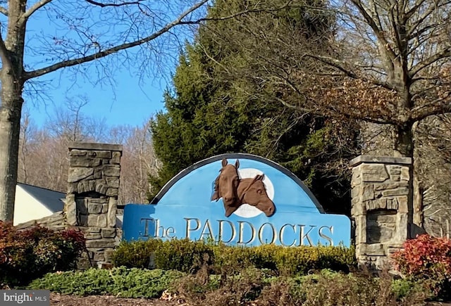 view of community sign