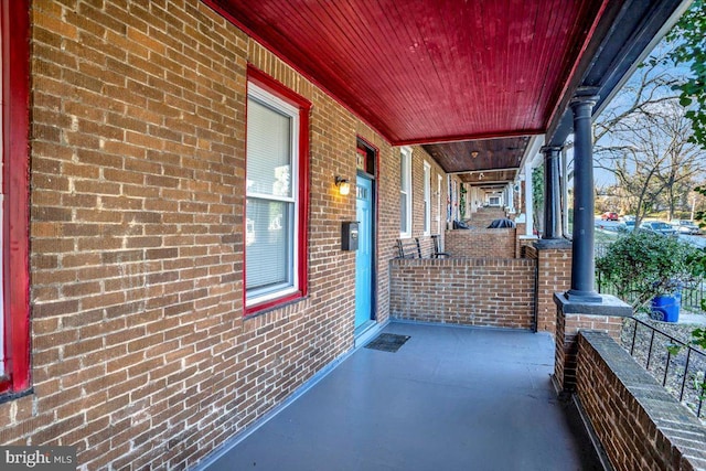 view of patio / terrace featuring covered porch