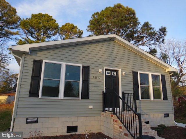 view of bungalow