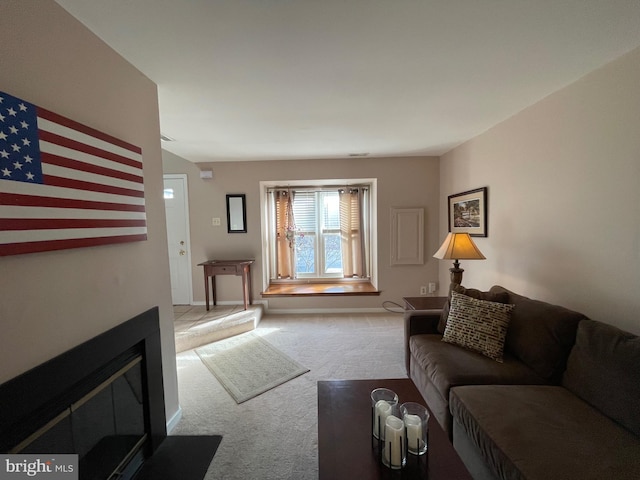 view of carpeted living room