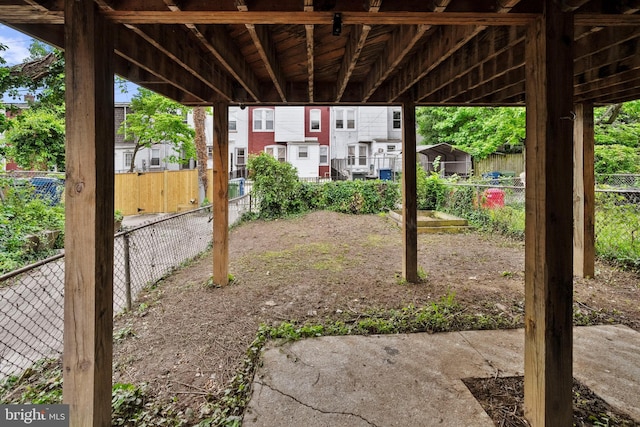 view of yard featuring a carport