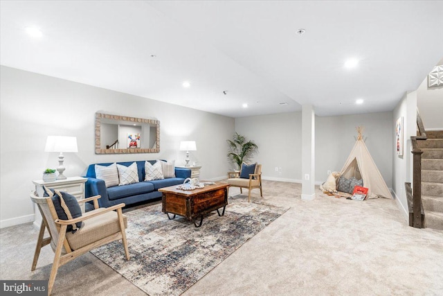 view of carpeted living room