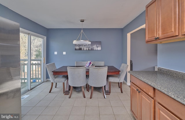 view of tiled dining area