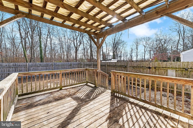 view of wooden terrace