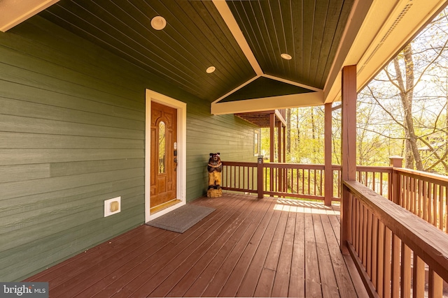 view of wooden terrace