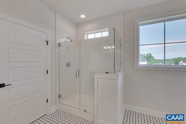 bathroom with an enclosed shower