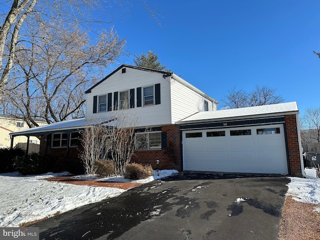 view of property featuring a garage