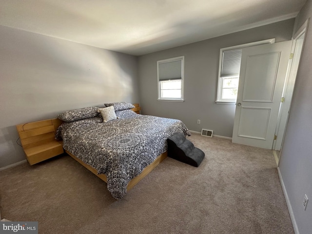 bedroom with carpet floors