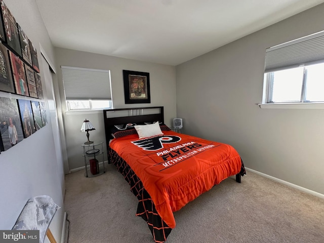 view of carpeted bedroom