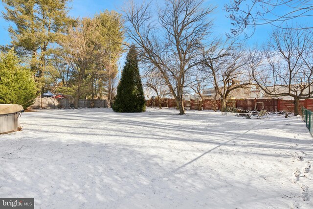 view of snowy yard