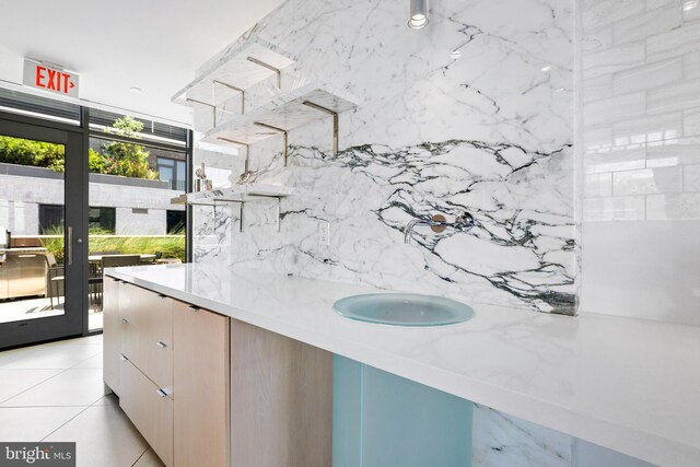 interior space featuring tile patterned floors