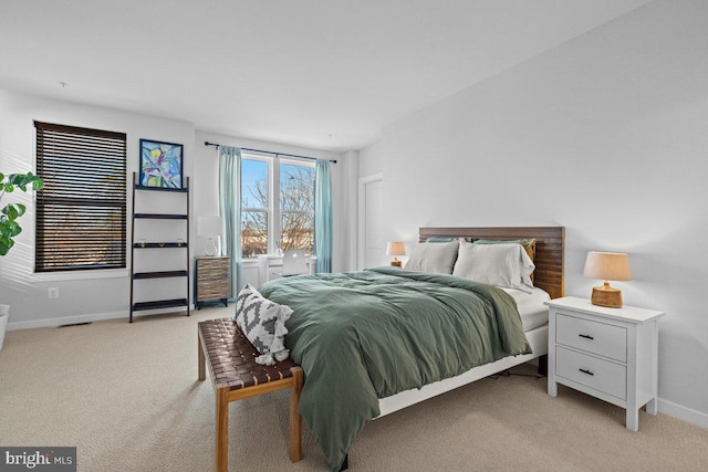 view of carpeted bedroom